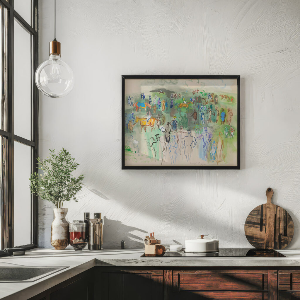 Elegants et elegantes sur la pelouse Raoul Dufy 6 mockup