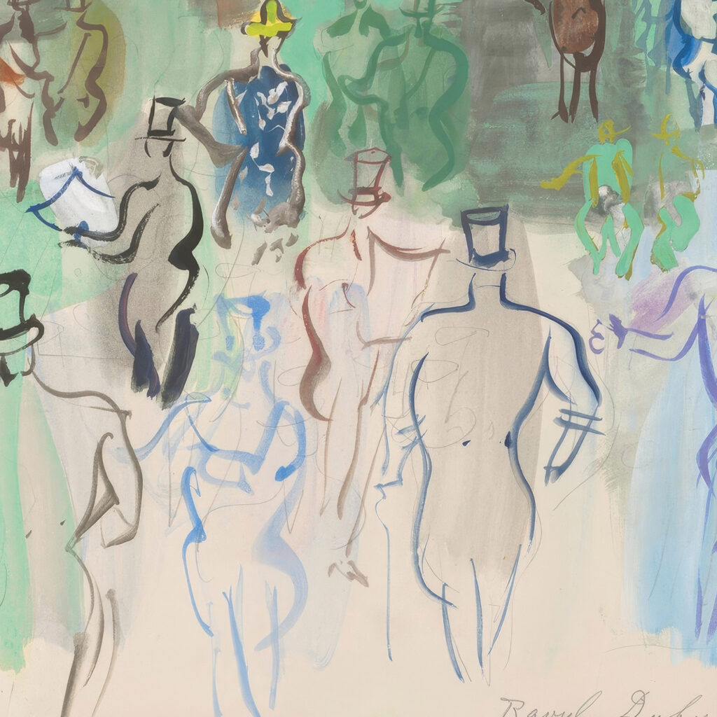 Elegants et elegantes sur la pelouse Raoul Dufy 8 mockup