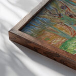 Elm Forest in Spring ca. 1923 Edvard Munch close up dark wood mockup