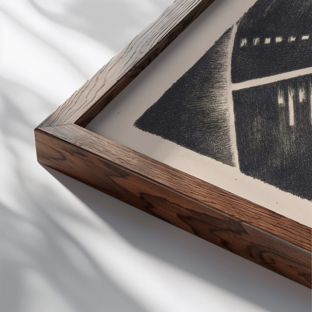 En beneden waren de menschen 1925 Frederika Sophia Cohen close up dark wood mockup