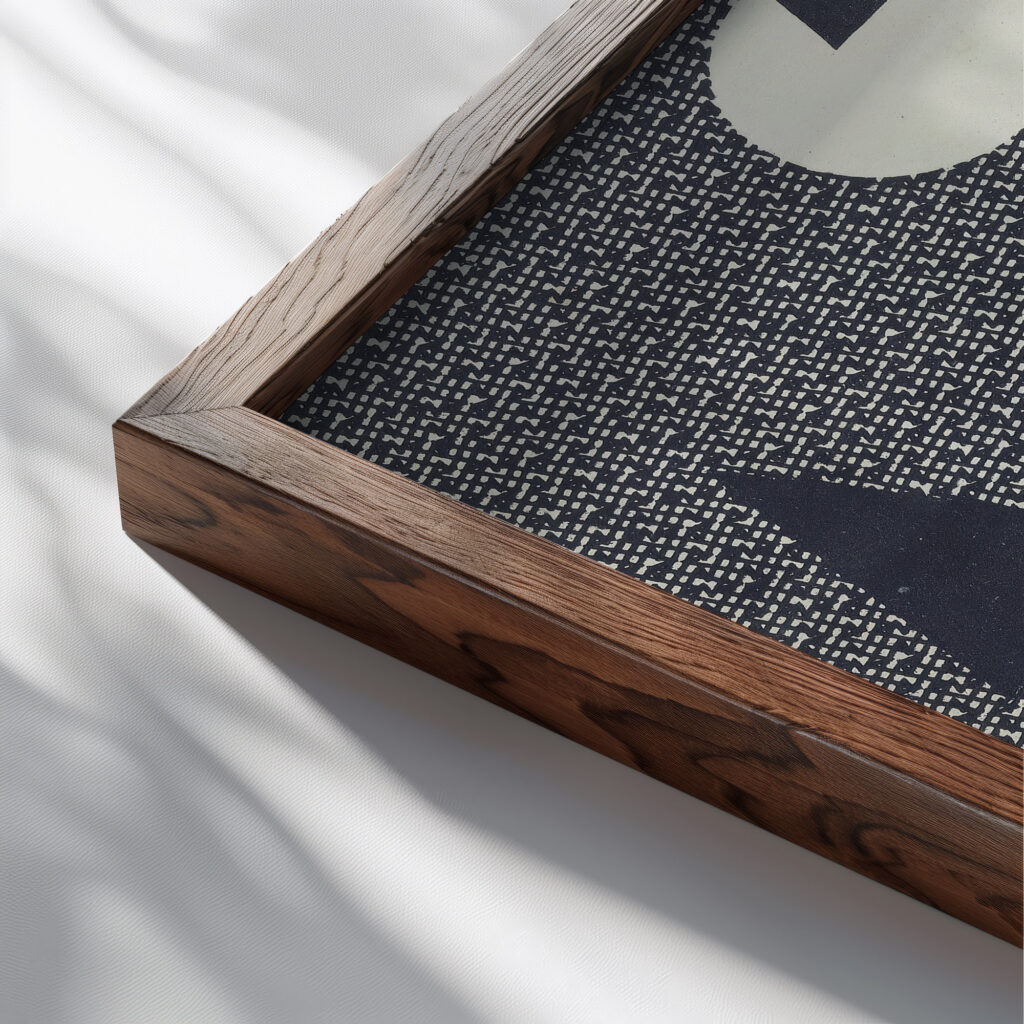 Endleaves of Art. Gout. Beaute. 1931 Unknown close up dark wood mockup