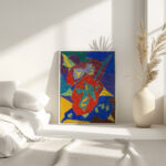 Engel auf rotem Fond 1925 Adolf Holzel 4 mockup