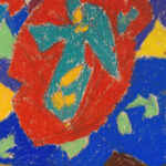 Engel auf rotem Fond 1925 Adolf Holzel 8 mockup