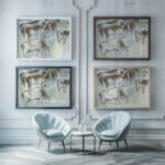 Enkele koeien in een landschap 1891 Leo Gestel framed posters mockup