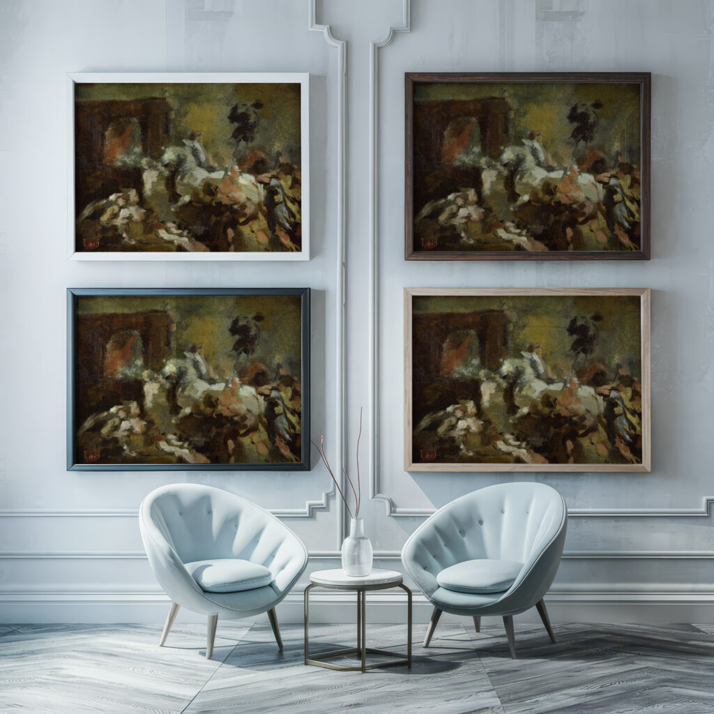 Entree triomphale dHenri IV a Paris dapres Rubens 1858 Jean Baptiste Carpeaux framed posters mockup