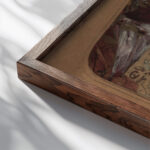 Entwurf fur den Theatervorhang in Reichenberg 1873–1893 Gustav Klimt close up dark wood mockup