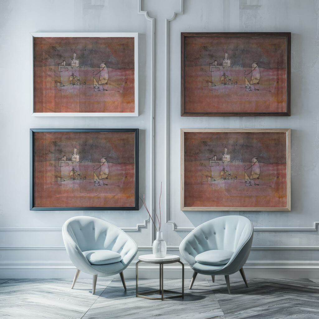 Episode Before an Arab Town 1923 Paul Klee framed posters mockup