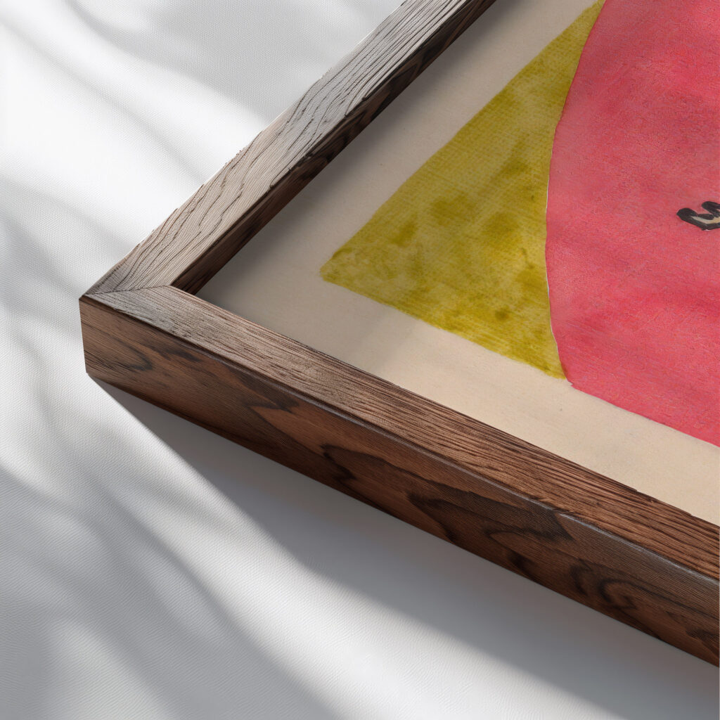 Er kommt around 1921 Karl Wiener close up dark wood mockup