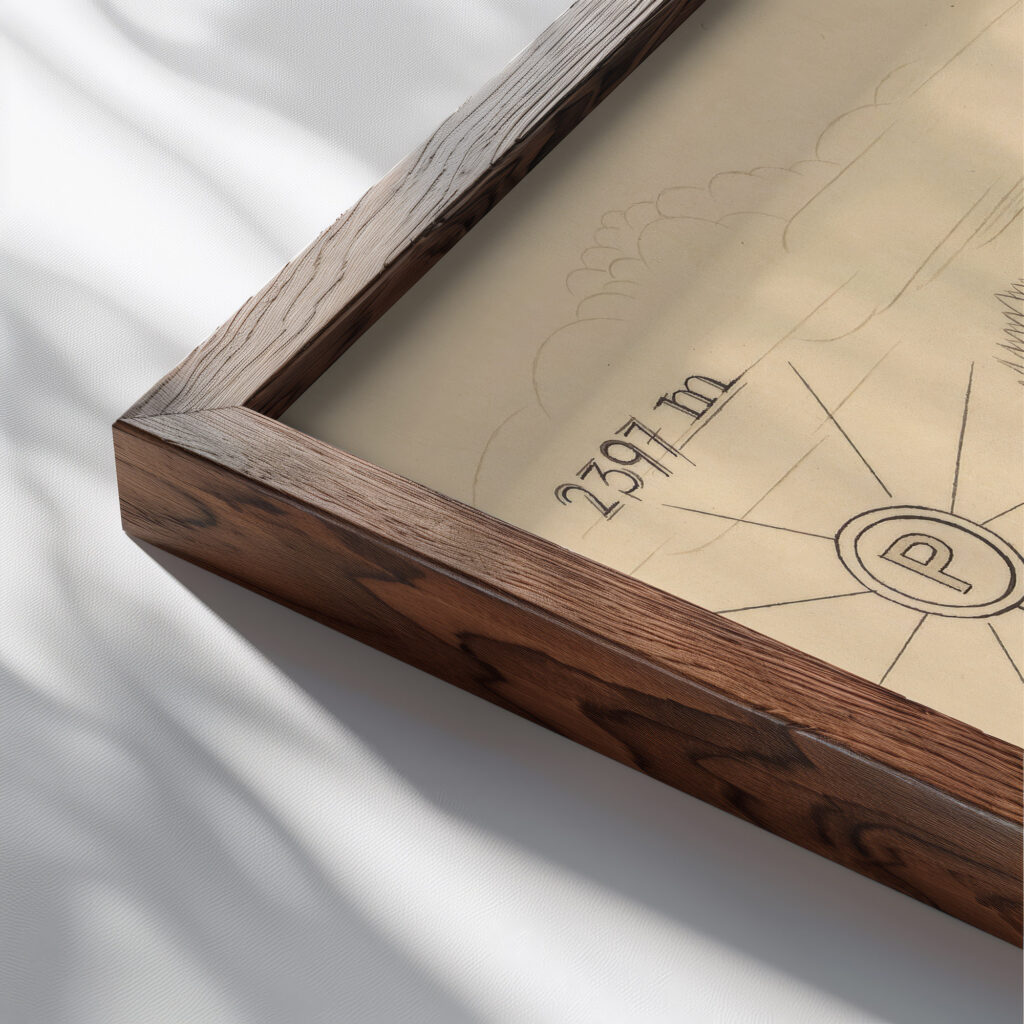 Erinnerung an Judenburg around 1935 Karl Wiener close up dark wood mockup