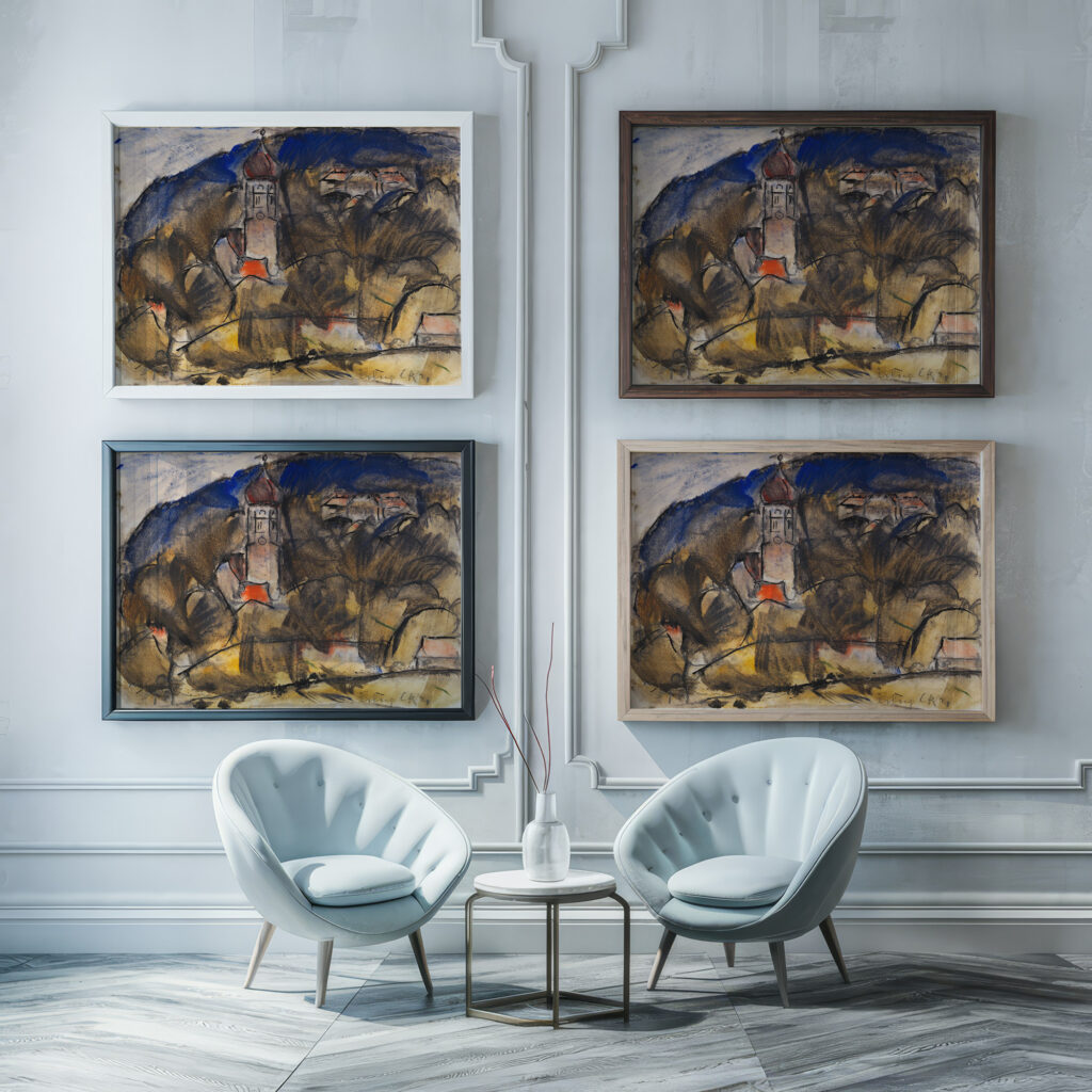 Erling 1920 Christian Rohlfs framed posters mockup