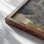 Etching Table 1909 Rik Wouters close up dark wood mockup