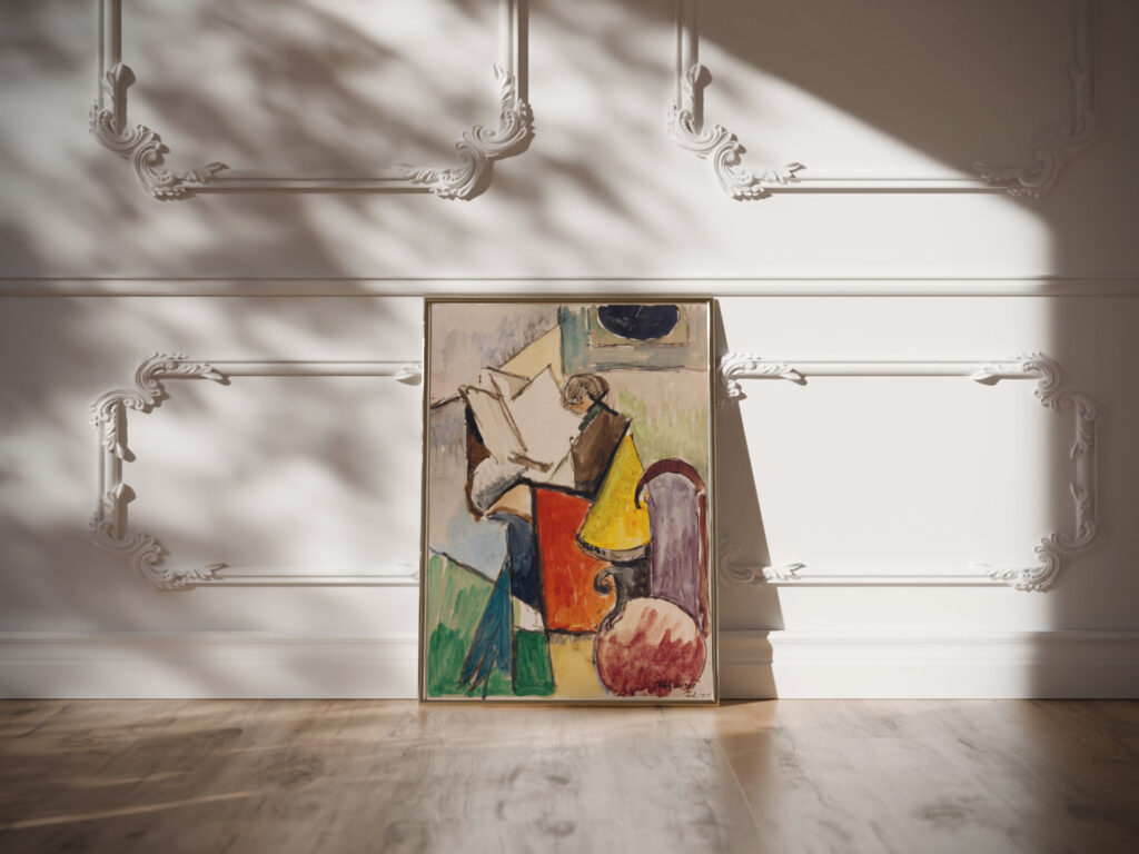 Etude de Portrait de Florent Schmitt 1915 Albert Gleizes video mockup