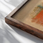 Etude pour ‘LEquipe de Cardiff 1924 Robert Delaunay close up dark wood mockup