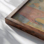 Etudes De Femmes Et Cheval Paul Gauguin close up dark wood mockup