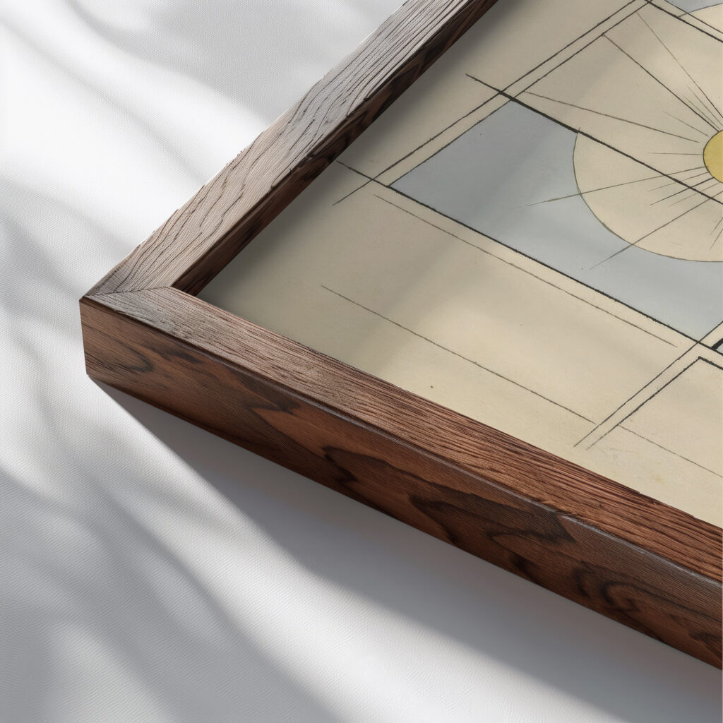 Euphorie Selbstportrat 1941 Karl Wiener close up dark wood mockup