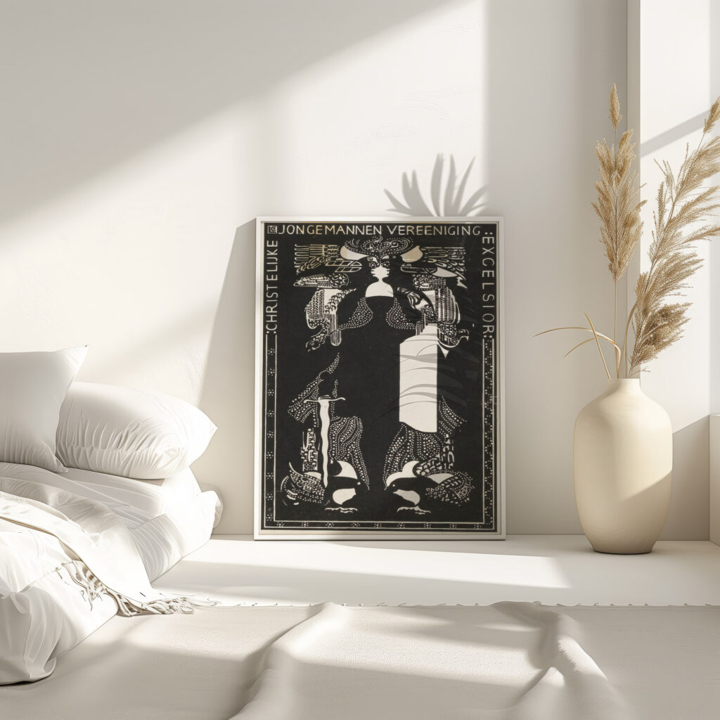 Ex libris van Christelijke Jongemannen Vereeniging Excelsior 1916 Carel Adolph Lion Cachet 1 4 mockup