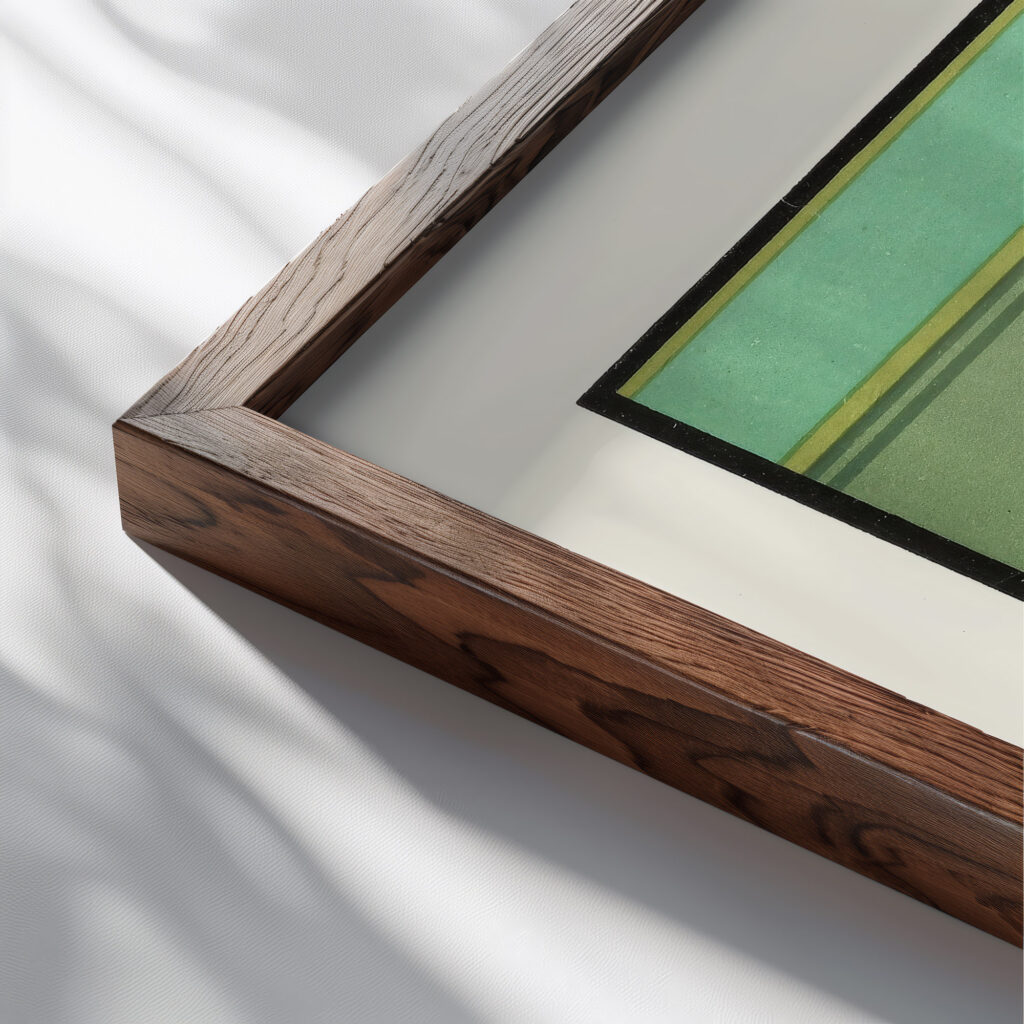 Example of the Small Interval in Colour Tones 1912 James Ward close up dark wood mockup