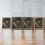 Face From Cinema Josef Capek framed posters mockup