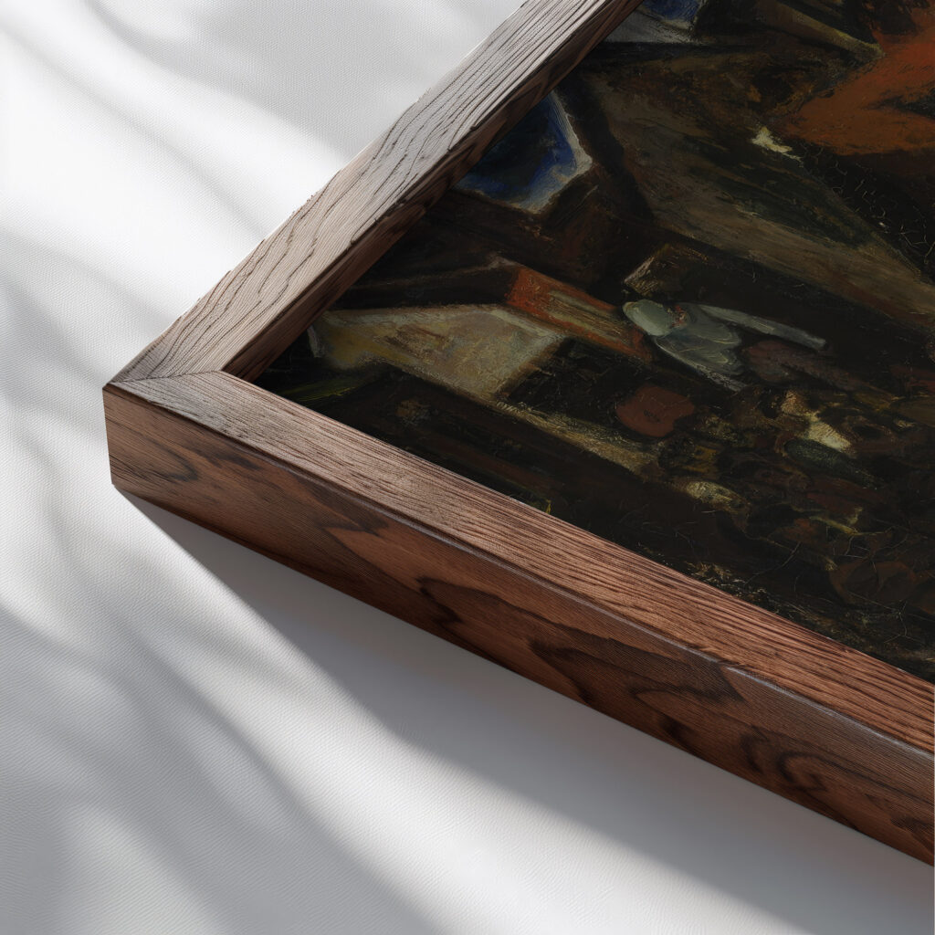 Fair 1921 Constant Permeke close up dark wood mockup
