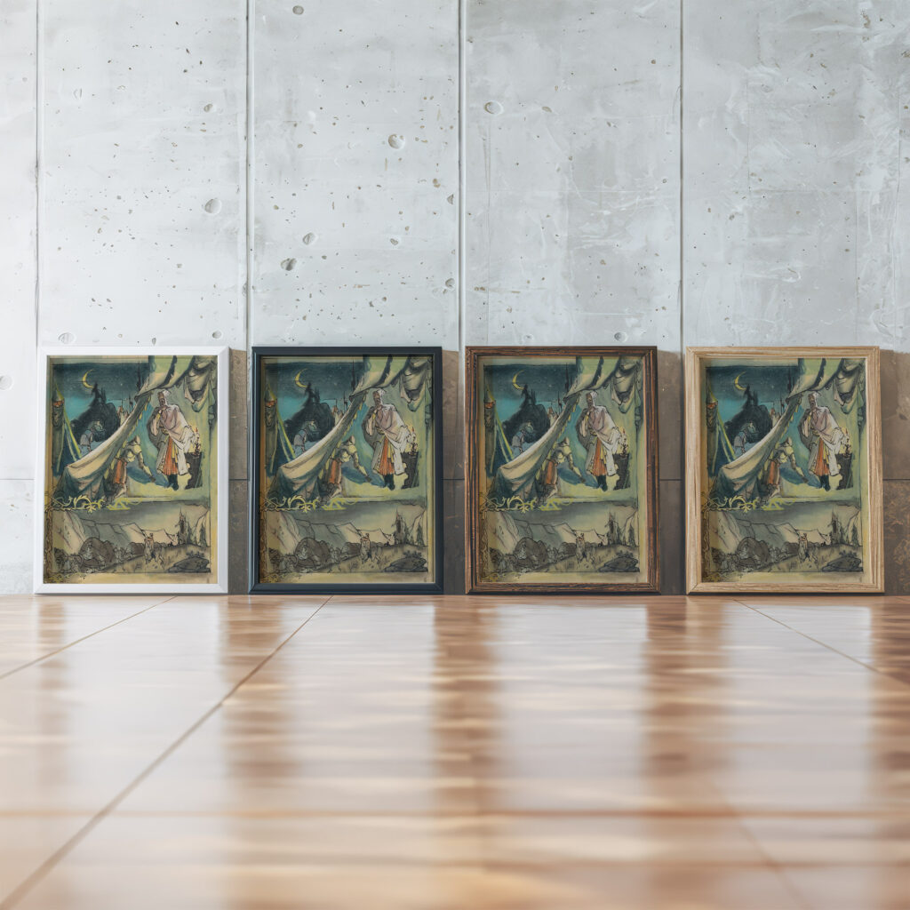 Fairy Tale Illustration Jan Novak framed posters mockup