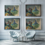 Fairytale Landscape David and Goliath Jan Novak framed posters mockup