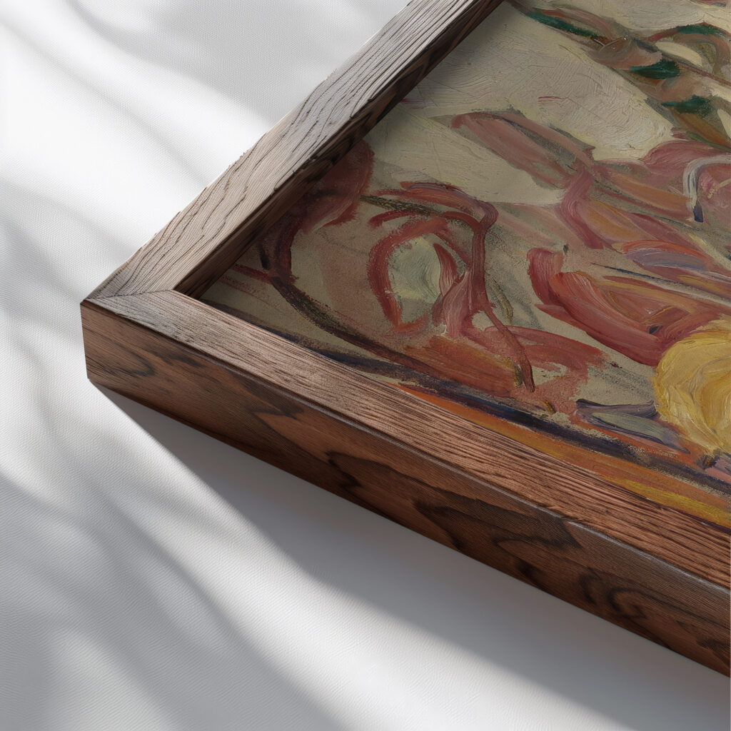 Fall Scene Abraham Manievich close up dark wood mockup