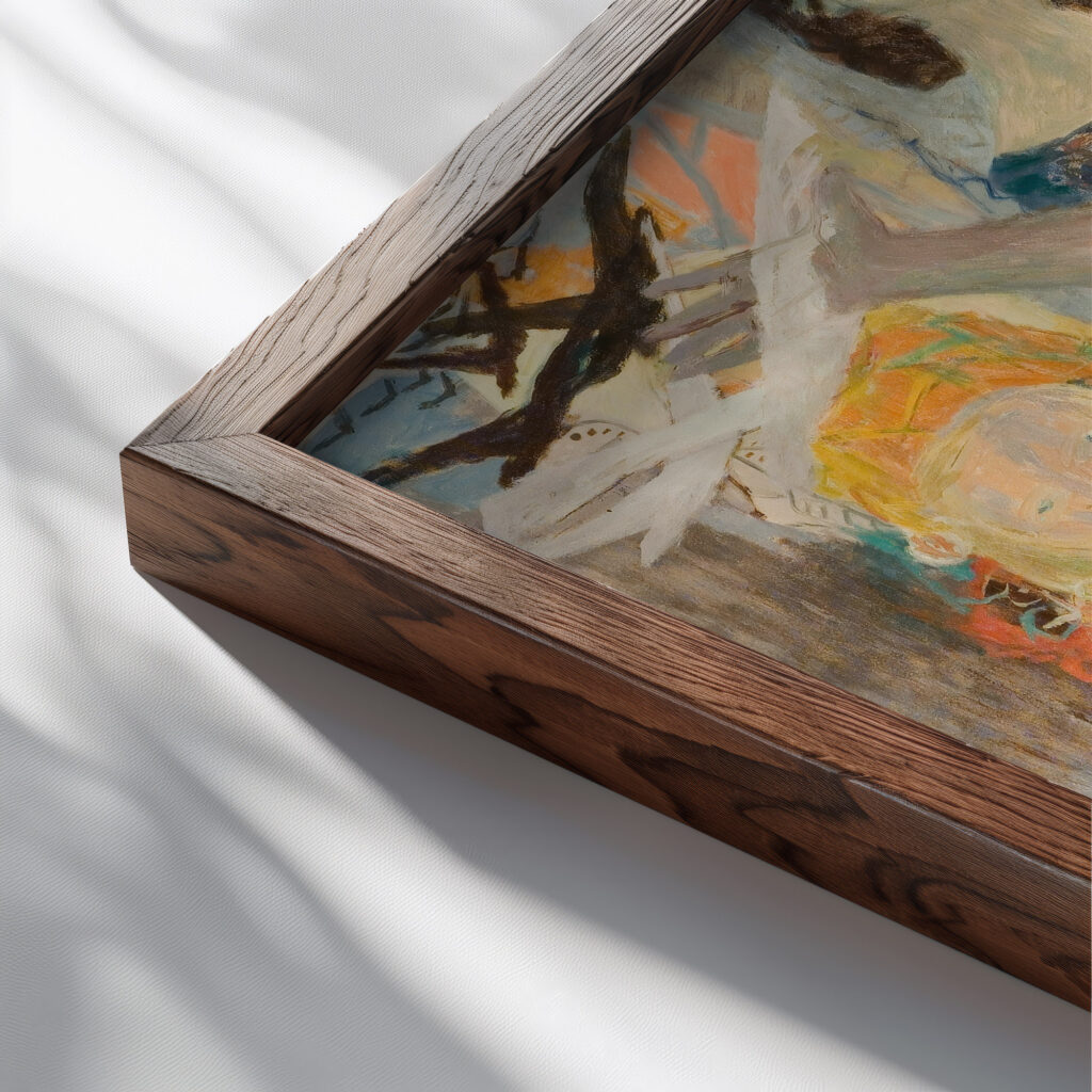 Familie 1950 Else Hagen close up dark wood mockup