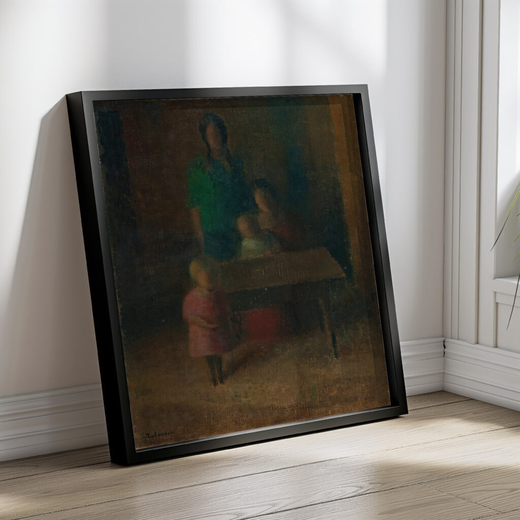 Familie Am Tisch 1924 Johann von Tscharner 4 mockup