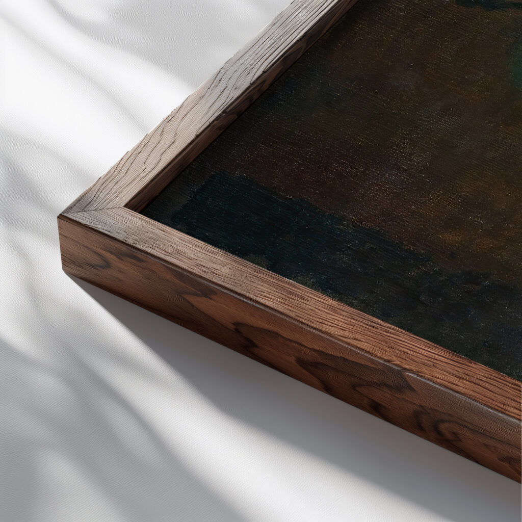 Familie Am Tisch 1924 Johann von Tscharner close up dark wood mockup