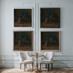 Familie Am Tisch 1924 Johann von Tscharner framed posters mockup