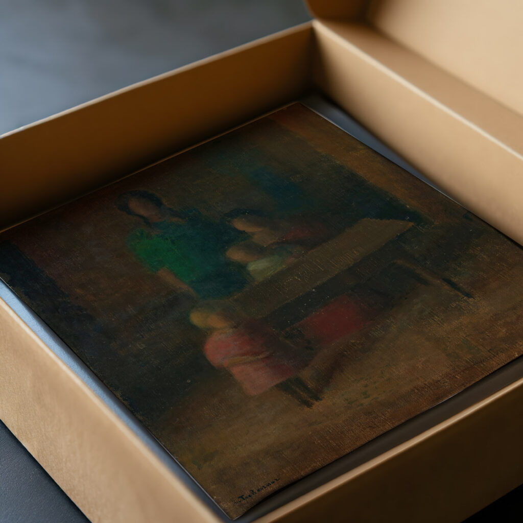 Familie Am Tisch 1924 Johann von Tscharner video mockup