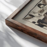 Familie Babberger 1917 1920 August Babberger close up dark wood mockup