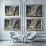 Family in the Mountains Jan Novak framed posters mockup