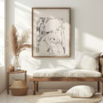 Fantasie mannenkop met scheve muts half over het rechteroog 1918 08 Samuel Jessurun de Mesquita 5 mockup