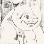 Fantasie mannenkop met scheve muts half over het rechteroog 1918 08 Samuel Jessurun de Mesquita 8 mockup