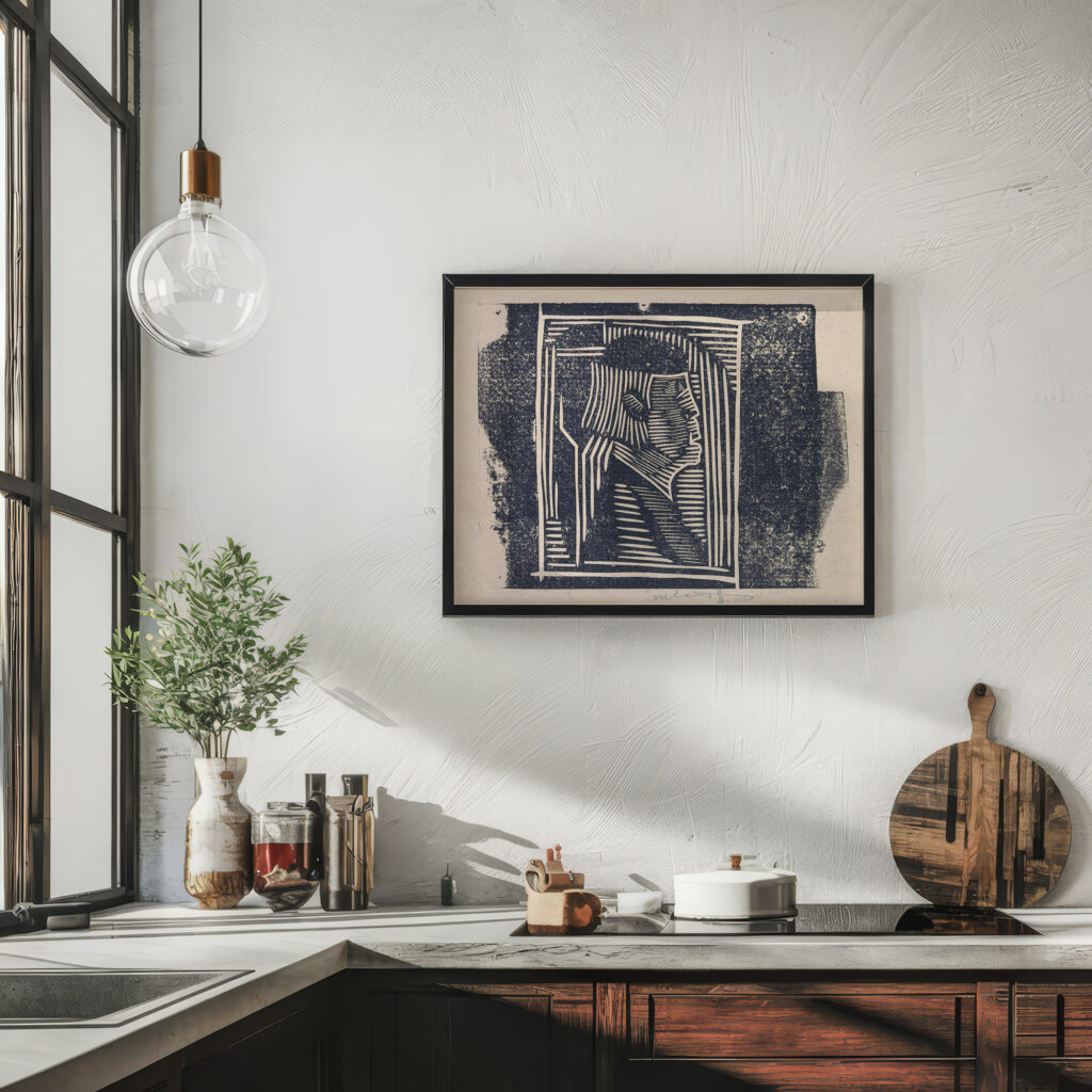 Fantasiekop profielkop in arceringen 1923 Samuel Jessurun de Mesquita 6 mockup