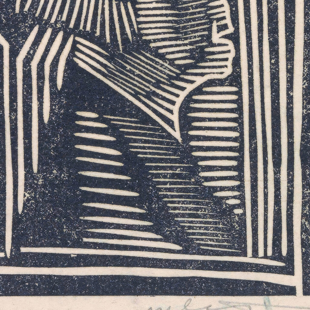 Fantasiekop profielkop in arceringen 1923 Samuel Jessurun de Mesquita 8 mockup