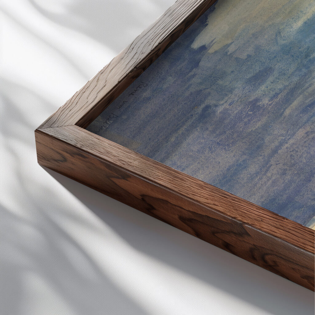 Fantasielandschap c. 1905 c. 1907 Karel de Neree tot Babberich close up dark wood mockup