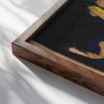 Farbentanz Farbstock I 1933 Ernst Ludwig Kirchner close up dark wood mockup