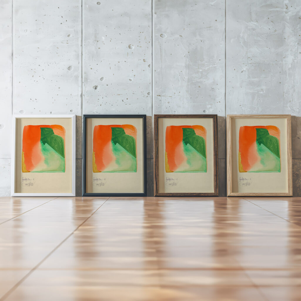 Farbstudien 10 Blatter I 1923 Karl Wiener framed posters mockup