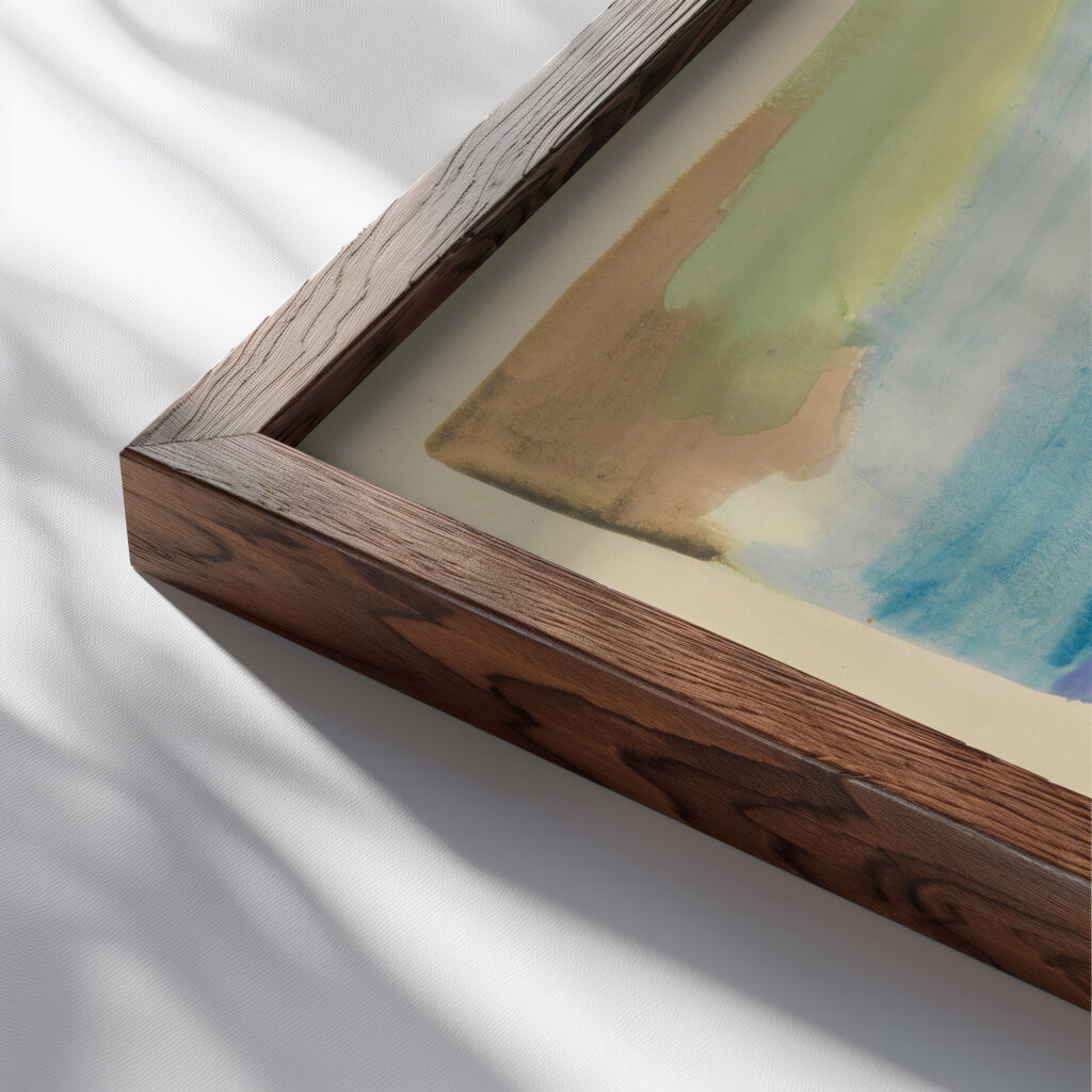 Farbstudien 10 Blatter II 1923 Karl Wiener close up dark wood mockup