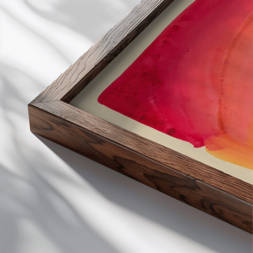 Farbstudien 10 Blatter III 1923 Karl Wiener close up dark wood mockup