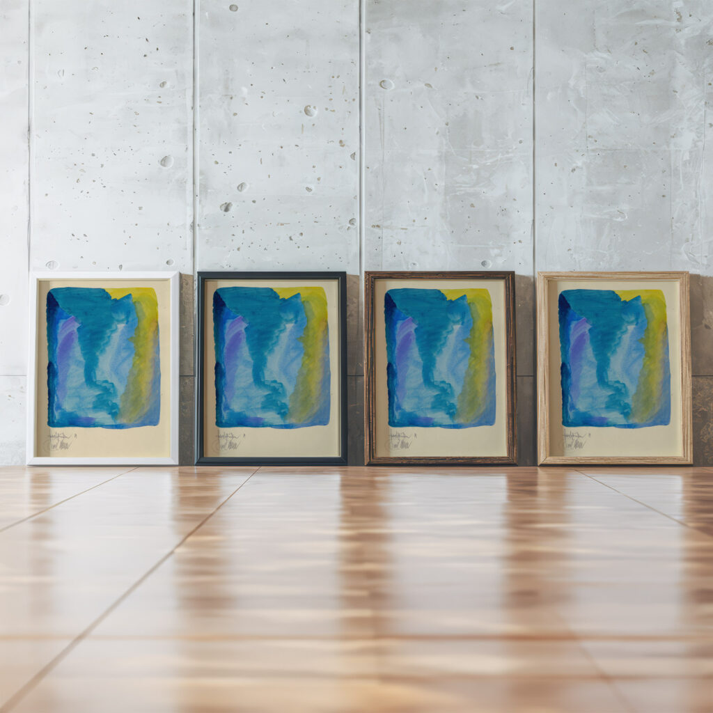 Farbstudien 10 Blatter IV 1923 Karl Wiener framed posters mockup