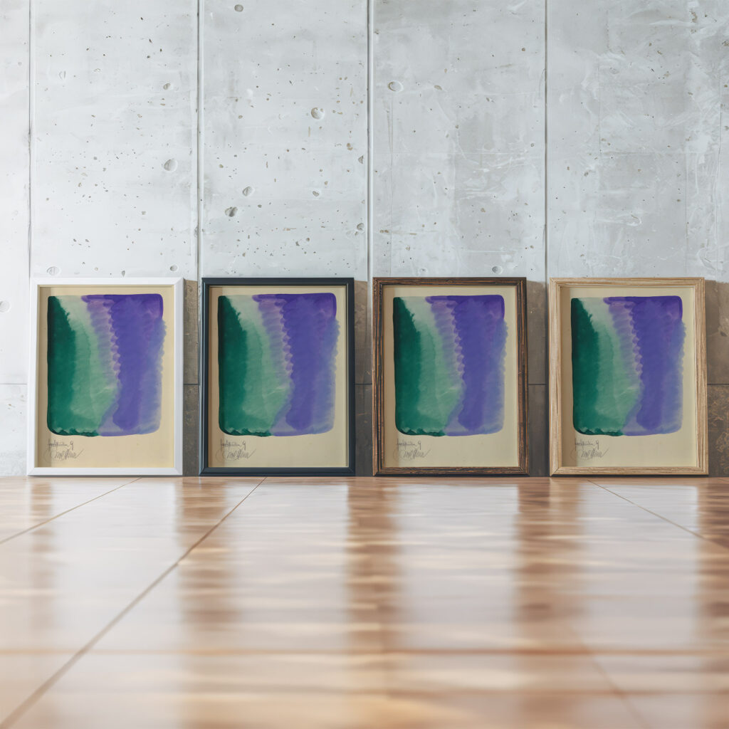 Farbstudien 10 Blatter IX 1923 Karl Wiener framed posters mockup