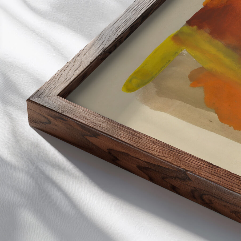 Farbstudien 10 Blatter VIII 1923 Karl Wiener close up dark wood mockup