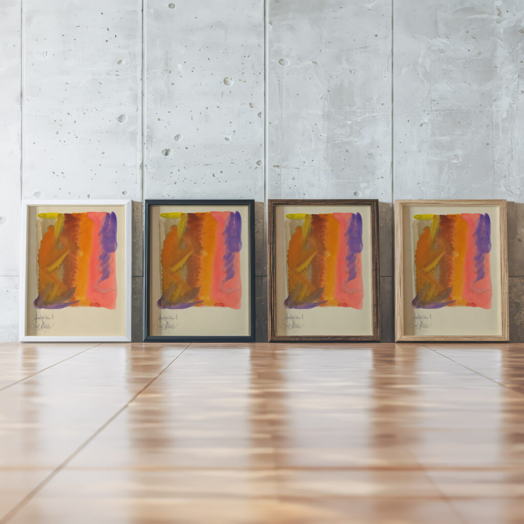 Farbstudien 10 Blatter VIII 1923 Karl Wiener framed posters mockup