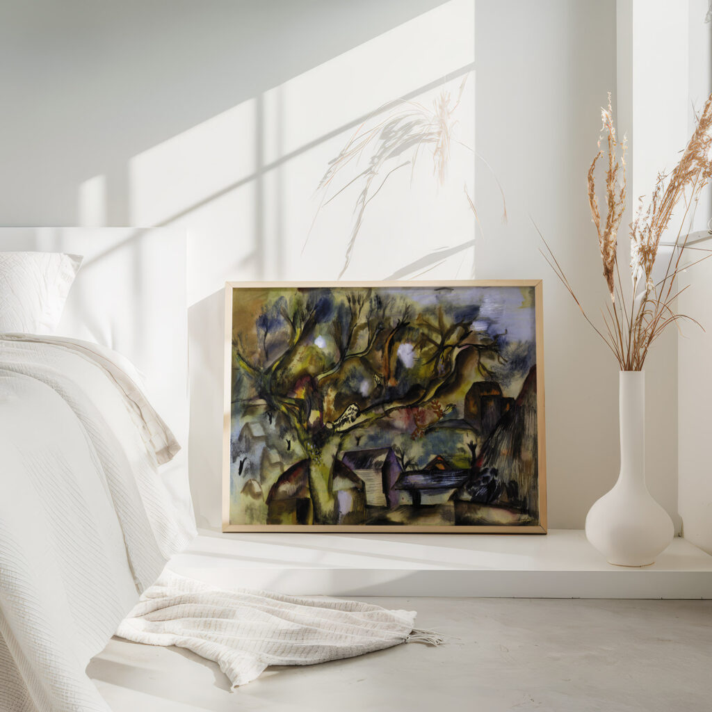 Farm piece evening 1936 Frances Hodgkins 4 mockup