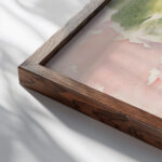 Farvestudie til Langelinie billedet 1922 1927 Edvard Weie close up dark wood mockup