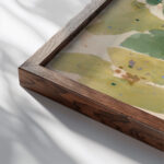 Farvestudie til Langelinie billedet II 1922 1927 Edvard Weie close up dark wood mockup