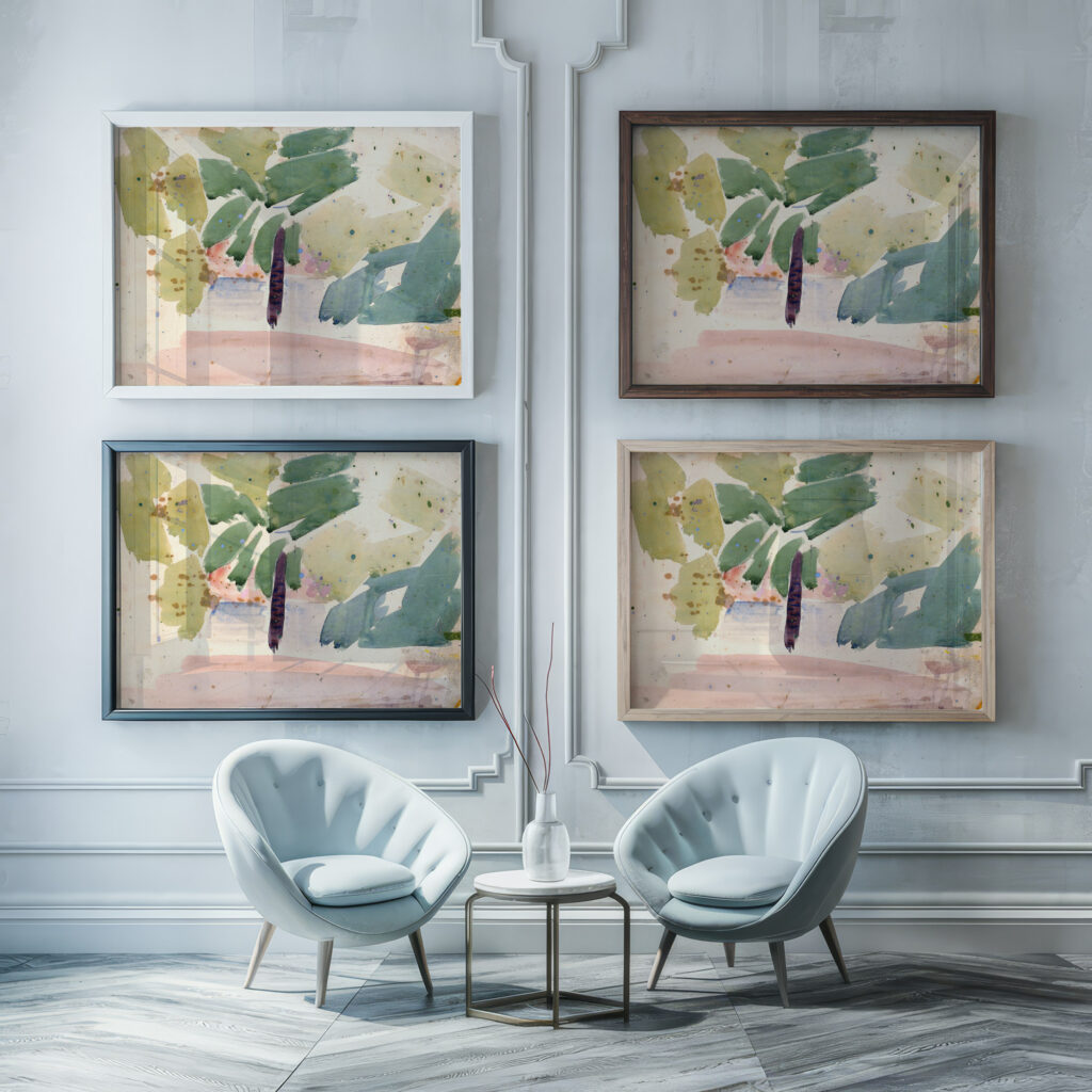 Farvestudie til Langelinie billedet II 1922 1927 Edvard Weie framed posters mockup